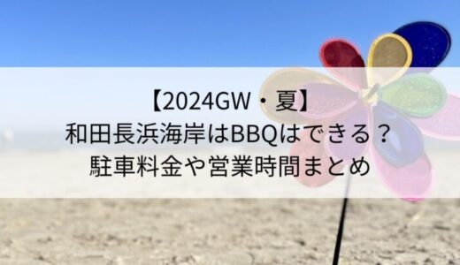 【2024GW・夏】和田長浜海岸はBBQはできる？駐車料金や営業時間まとめ
